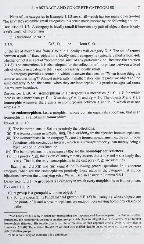【中商原版】艾米莉 里尔 语境中的范畴论 Category Theory in Context 英文原版 Emily Riehl 商品图5