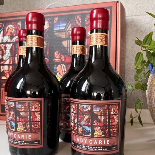 送人好物【陈年酿造 醇厚口感】法国卡尔夫人·拉米德干红葡萄酒750ml*4瓶手提礼盒 商品图3