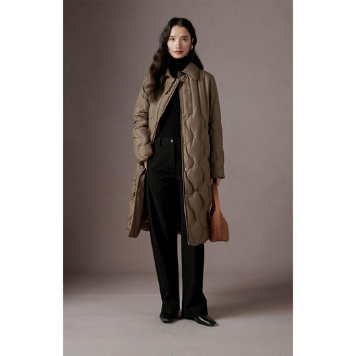 时尚气质90白鹅绒羽绒服女2023冬季新款设计感中长款保暖外套 商品图4