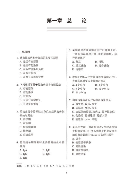 传染病学习题集 全国高级卫生专业技术资格考试习题集丛书 李兰娟高级卫生职称传染病学主任医师正高副高考试指导书人民卫生出版社 商品图3