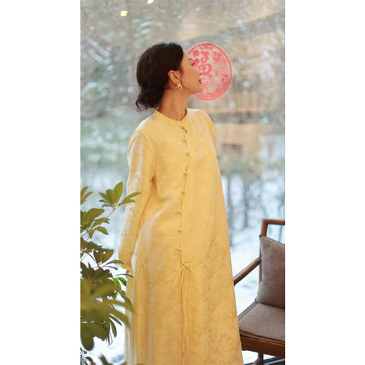 【抖音专属】改良旗袍（24707030-黄润） 商品图1