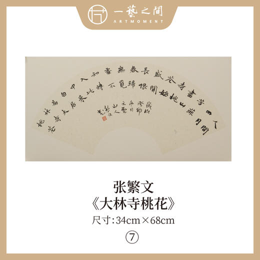 张繁文 34x68CM魏碑《金陵图》《客中行》《乌衣巷》《大林寺桃花》 《观书有感》等2平尺扇面 镜片 手写纸本宣纸隶书书法作品仅15张广美教授限量 商品图6