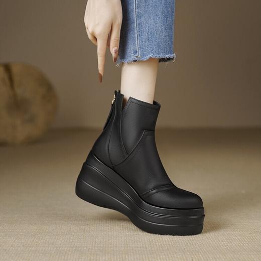厚底英伦风，加绒百搭马丁靴短靴MQE-G82-7 商品图3