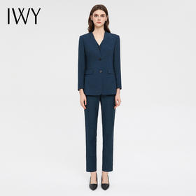 IWY/高级感藏青色西装马甲三件套职业装珠宝店工作服正式场合商务正装CM13322+P12222