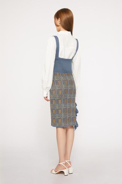 ANSUABEL 格纹高腰吊带针织连衣裙 9742 商品图2