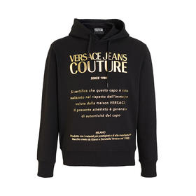 Versace 范思哲 男士全棉标志字母印花连帽卫衣外套 98937