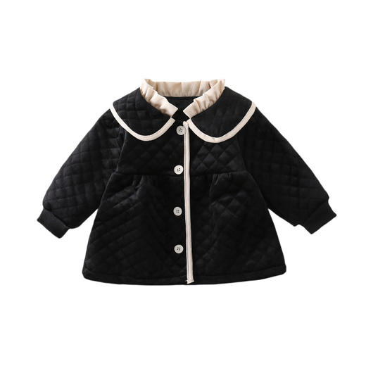 2023新款女宝宝秋冬季加厚小香风外套韩版潮流洋气公主外出棉服 商品图4