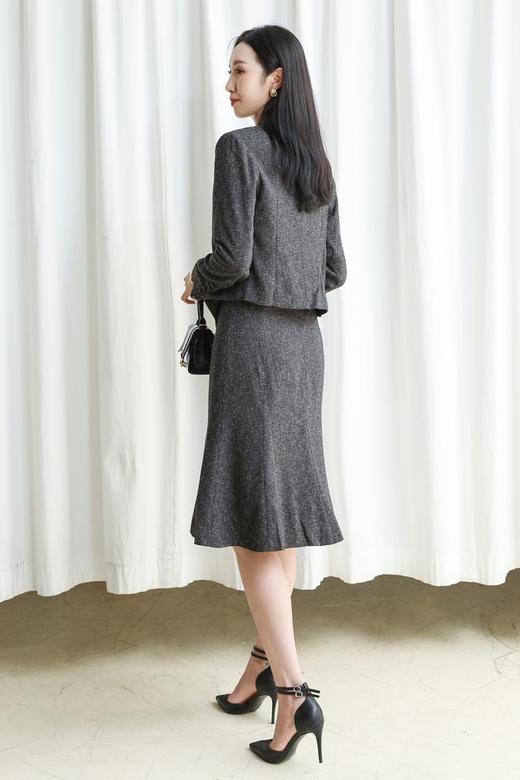 Le Malene 灰色修身优雅西装半裙套装 13841 商品图2