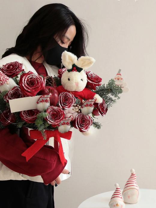 圣诞款玫瑰棉花松球圣诞树抱抱桶二选一 商品图4