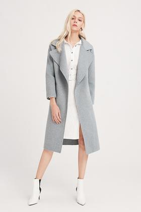 Choisie Comme 蓝色?羊毛双面呢大衣 13702