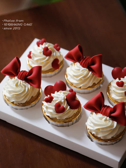 「新中式·浪漫·主题cupcake·12个装/盒」翻糖巧克力杯子纸杯蛋糕·北海道配方有内馅·100%动物奶油（提前3天预订） 商品图2