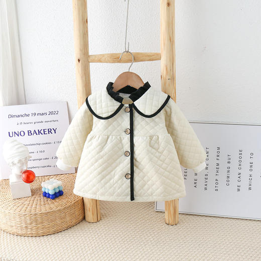 2023新款女宝宝秋冬季加厚小香风外套韩版潮流洋气公主外出棉服 商品图2