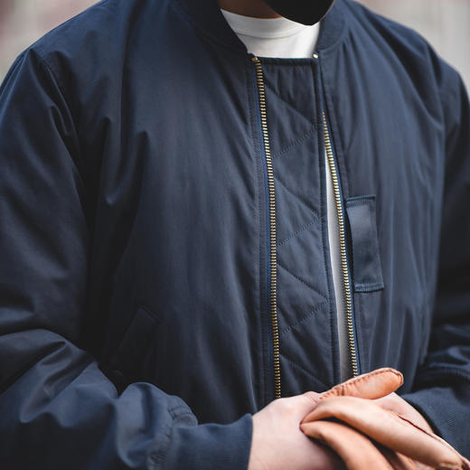 工装优选 美式复古MA-1飞行夹克冬季阿美咔叽棉衣棒球服立领外套 商品图4