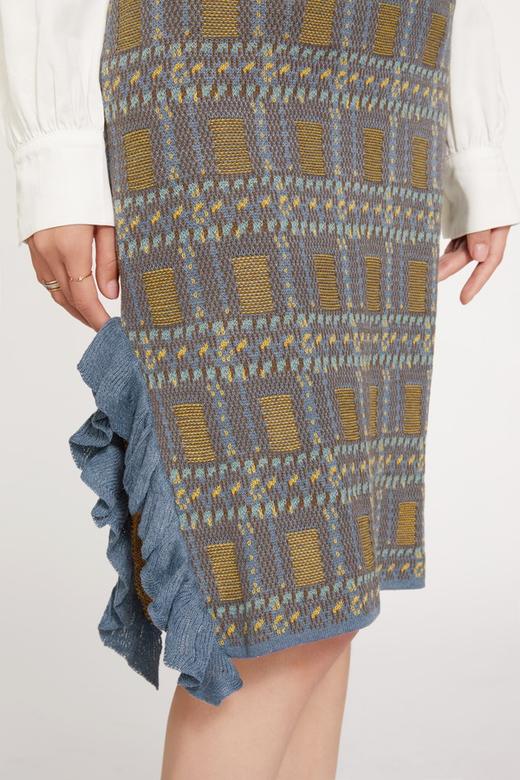 ANSUABEL 格纹高腰吊带针织连衣裙 9742 商品图3