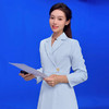 IWY/蓝色播音艺考主持人正装西装裙女士显瘦演讲比赛美容院礼服Q1005-L 商品缩略图4