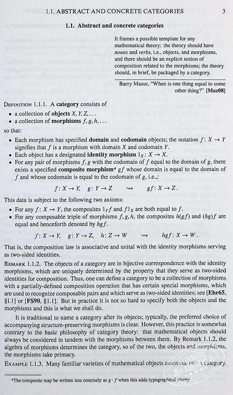 【中商原版】艾米莉 里尔 语境中的范畴论 Category Theory in Context 英文原版 Emily Riehl 商品图4