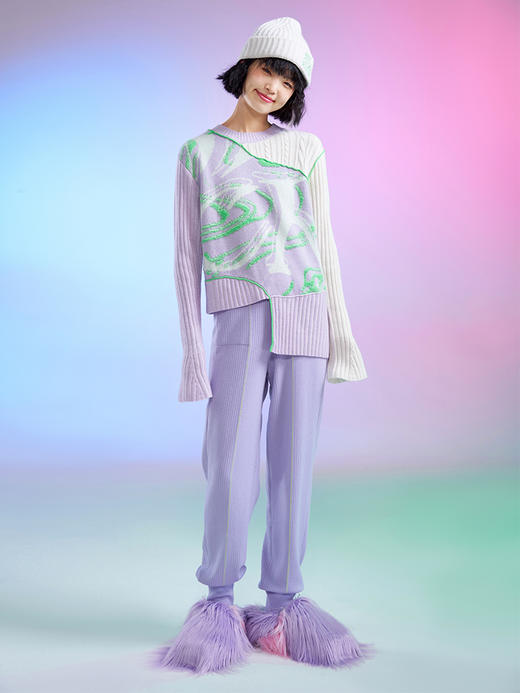 圆领休闲羊绒衫 商品图1