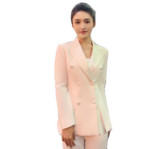 IWY/高级感白色西装套装气质主持人西服外套商务职业正式场合正装203003C1+P3 商品图2