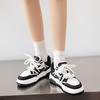 ZHR运动鞋女2023冬季新款潮流百搭休闲拼接脏辫鞋带厚底面包鞋 商品缩略图3