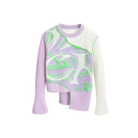 圆领休闲羊绒衫