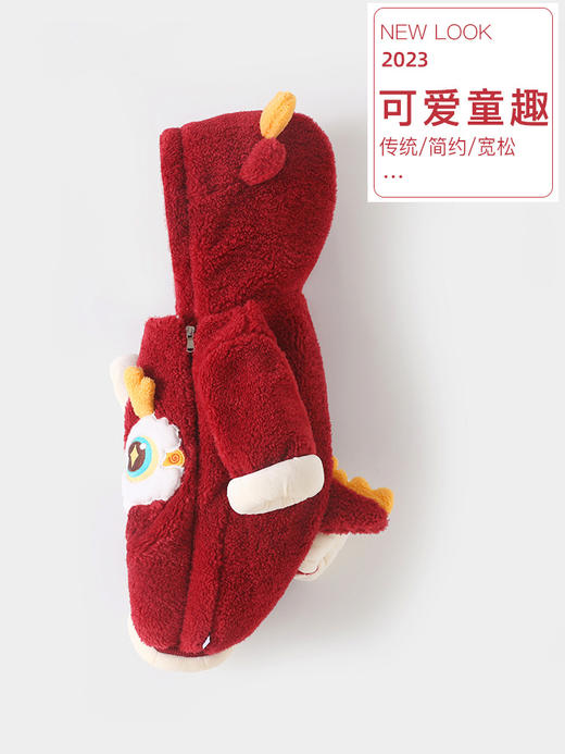 DUUDUU冬季宝宝连体哈衣加厚外出棉服新生儿周岁拜年爬服婴儿衣服 商品图1