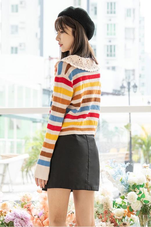 Stay2Weeks 甜美减龄彩红条纹针织上衣 13846 商品图3