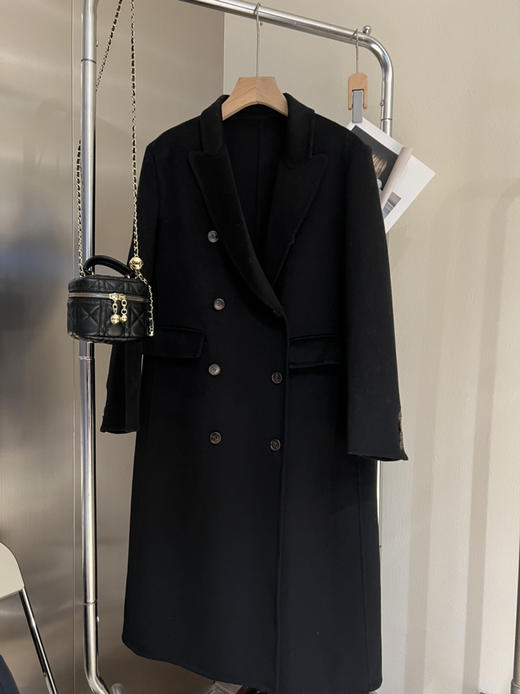 赫本羊毛大衣带垫肩 商品图6