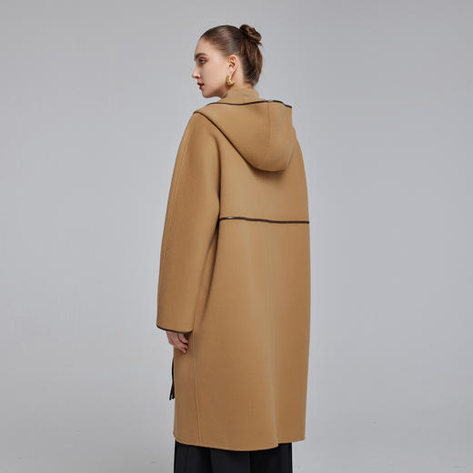 MD907斯尔丽2023冬季新款时尚流苏围巾可造型可保暖直筒大衣女 商品图1