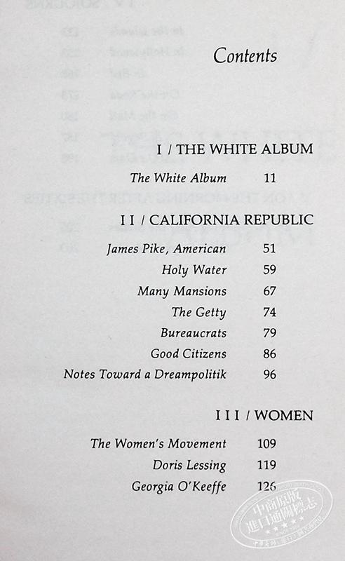 【中商原版】白色专辑 The White Album 英文原版 Joan Didion 散文集 当代美国文化 自我发现 商品图3