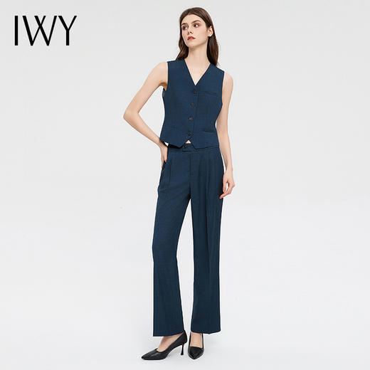 IWY/时尚气质阔腿裤西装马甲三件套秋冬总裁商务正装工作服正装CM13322+P32222 商品图2