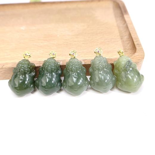S925和田玉吊坠-青黄口貔貅深30#9A4 商品图0