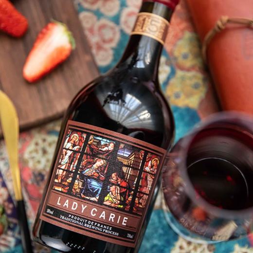 送人好物【陈年酿造 醇厚口感】法国卡尔夫人·拉米德干红葡萄酒750ml*4瓶手提礼盒 商品图1