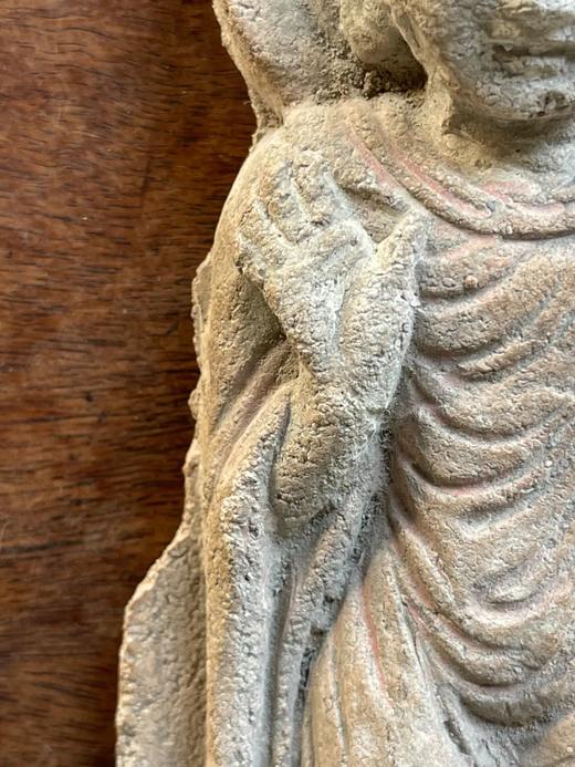 灰陶释迦牟尼立像残件，顺丰包邮 商品图6