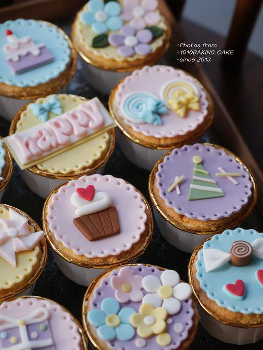 「童趣满满·宝宝宴·百日周岁主题cupcake·12个装/盒」翻糖巧克力杯子纸杯蛋糕·北海道配方有内陷·100%动物奶油（提前7天预订） 商品图2