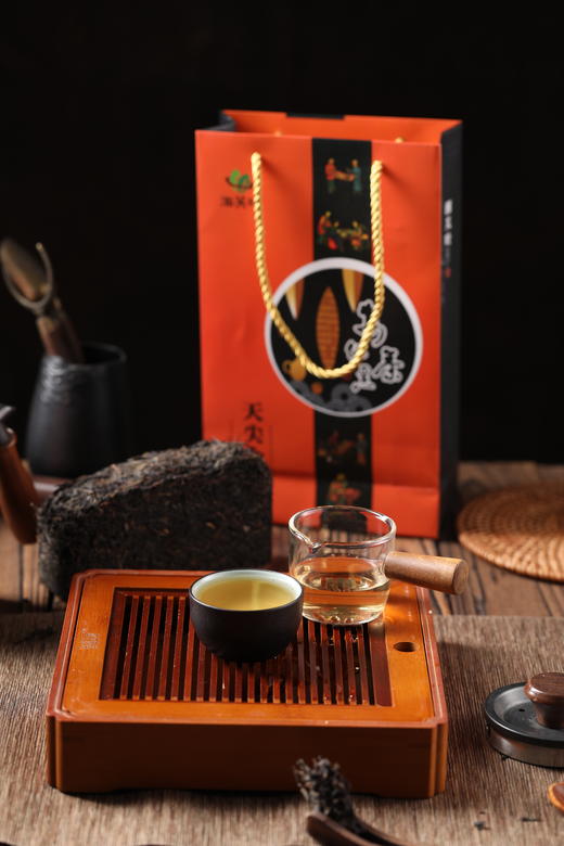 黑茶始祖湖南安化黑茶980克/盒 全国包邮 商品图0