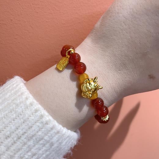 红玛瑙招财纳福手链CF 商品图3