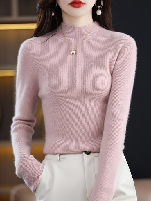 【满满细节！ 针织打底羊毛衣】温暖软糯羊毛高领修身打底衫 修身长袖针织打底毛衣L 商品图3