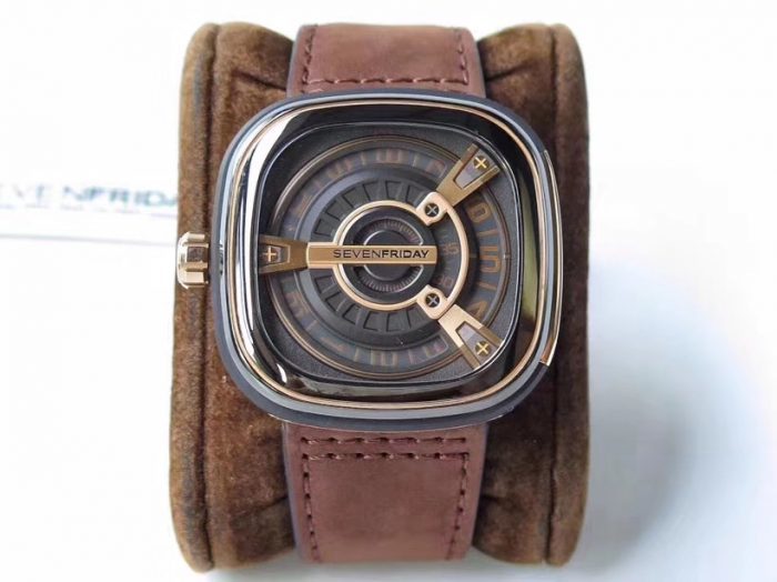 Sevenfriday-M系列M2/02撞击灵魂工业元素自动机械男表 真假对比