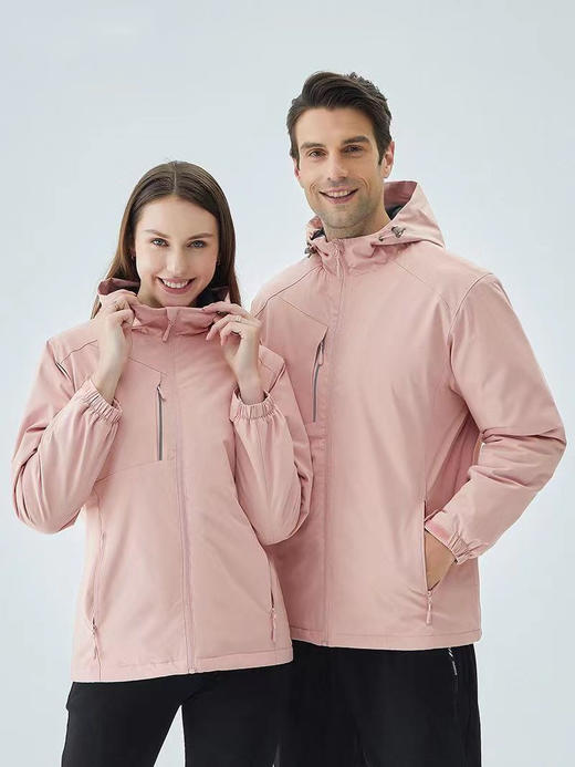 CHINA SENLIN LANG情侣加绒加厚保暖防风防雨软壳冲锋衣 商品图3