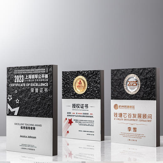 优秀经销商奖牌牌匾订制定做浮雕工艺金属奖杯定制签约书荣誉证书 商品图2