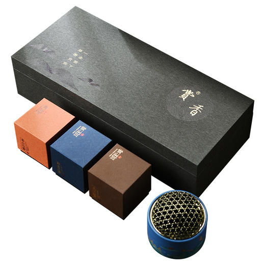 天然盘香老山檀 香熏礼盒装，家用室内持久乌沉香 香炉，送礼佳品 商品图4