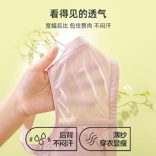 熳洁儿 精致蕾丝小胸聚拢性感蕾丝内衣女侧收聚拢文胸19201313 商品图2