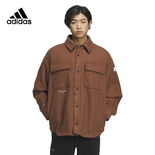 Adidas/阿迪达斯外套男冬新款复古翻领保暖防风休闲运动夹克IP4970 商品图0