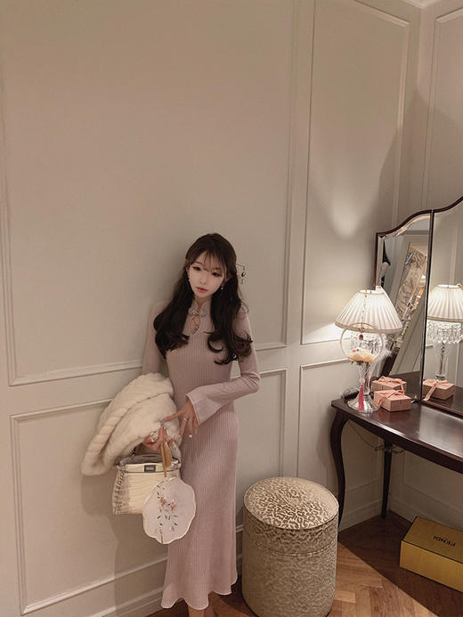 XS断码特价 金蘑菇菇 青青子衿 / 国风半透内搭系列 设计感毛衣&针织连衣裙 商品图1