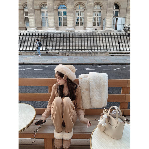 金蘑菇菇 bc线 北欧手作绞花系列/设计感针织裤 商品图2