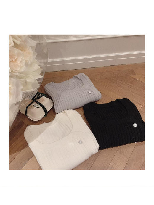 XS码 金蘑菇菇 天鹅颈 艺术系毛衣/基础款长袖毛衣+半裙 商品图5