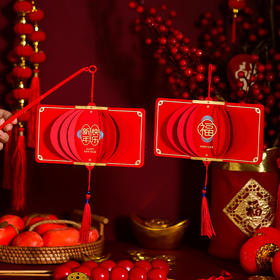 【超大容量 手提灯笼红包】2024龙年新年红包儿童压岁包过年立体折叠拜年手提灯笼钱包利是封