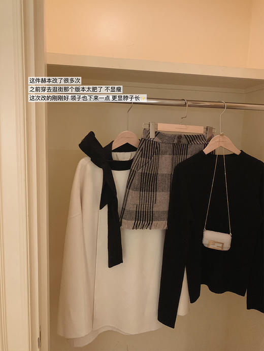 金蘑菇菇 loire梦回赫本 羊绒大衣组/ 复古甜轻优雅双面呢大衣 商品图1