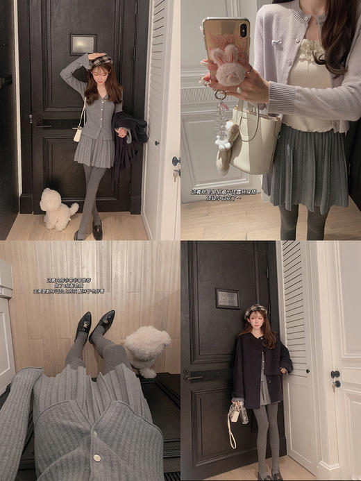 金蘑菇菇 La beauté 大都会浪漫曲/羊绒斗篷大衣+韩漫针织套装 商品图4