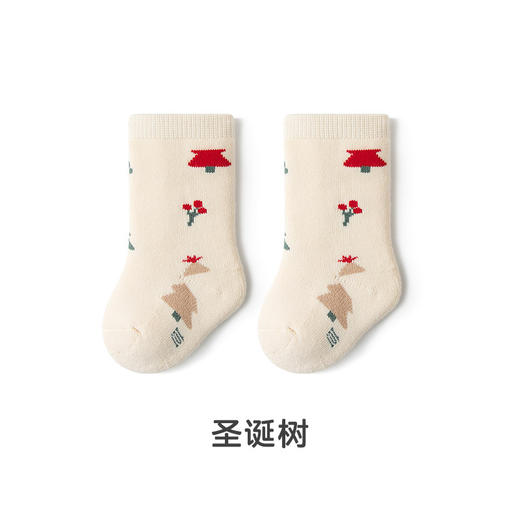 【3双装 圣诞毛圈袜】婴儿宝宝袜子秋冬季加厚毛圈圣诞袜儿童中筒棉隔凉保暖儿童圣诞袜 商品图8